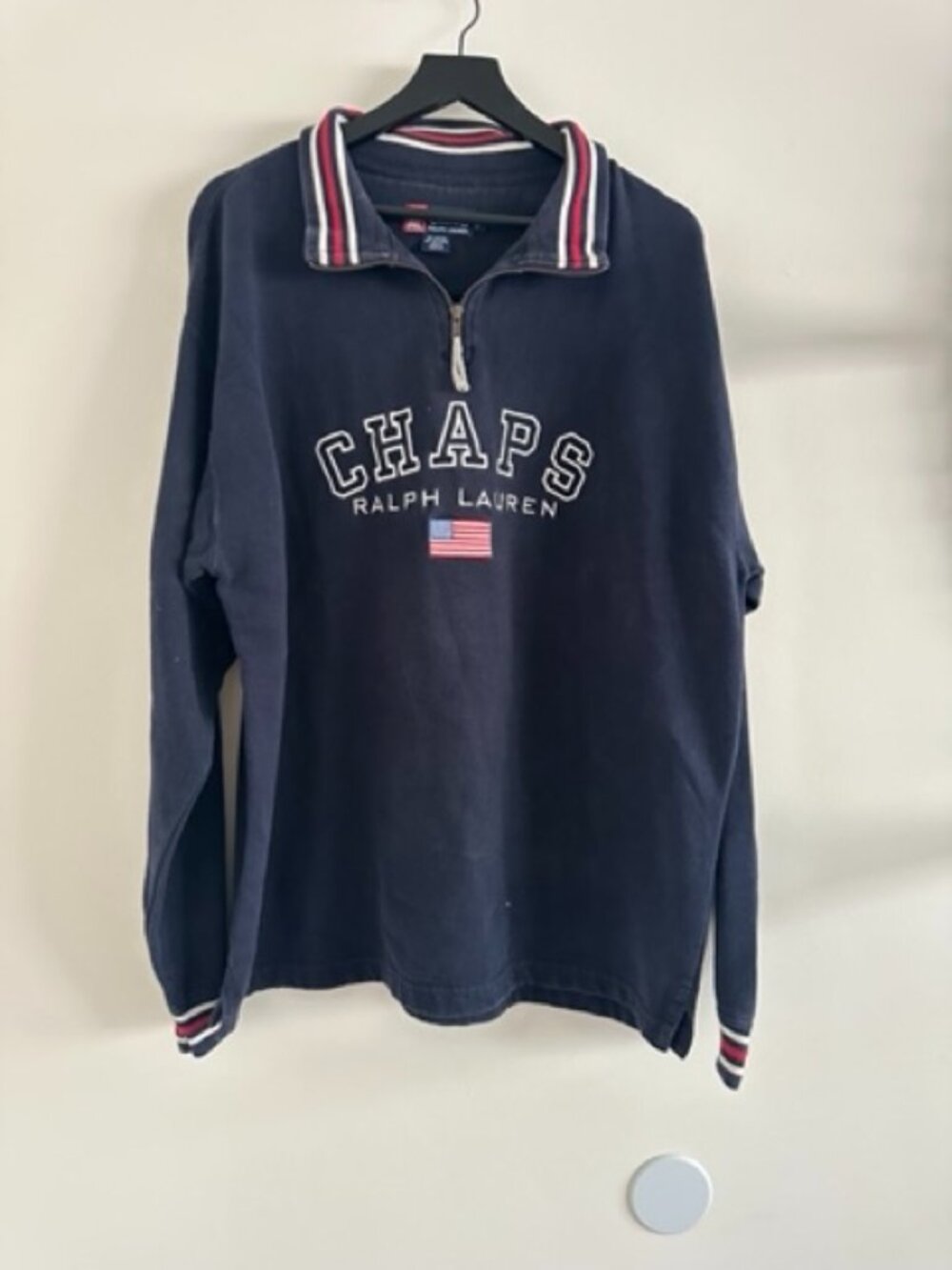 🇺🇸 Chaps Ralph Lauren Navy Quarter-Zip Pullover